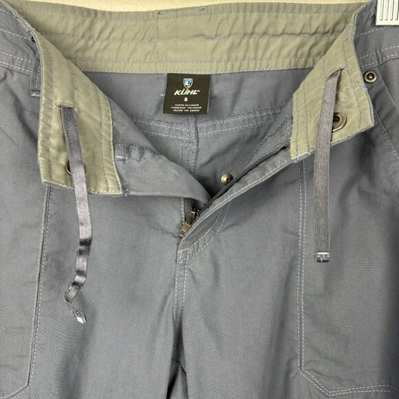 Kuhl Pants Womens 8 Gray Mid Rise Born In The Mountains Hiking Comfy Capri - Picture 7 of 7